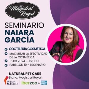 Naiara revelará en la Feria de Iberzoo Propet los secretos para optimizar los productos profesionales de peluquería canina con las mejores combinaciones y trucos que solo expertos conocen