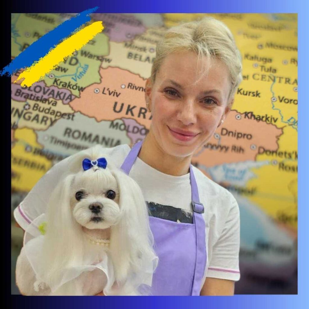 Jueza en el Campeontao europeo de peluquería canina
