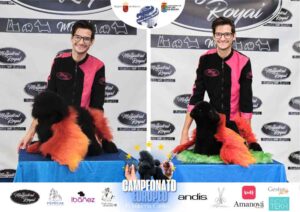 Pablo Asensi en Campeonato Europeo Peluquería Canina el antes y después de la competición